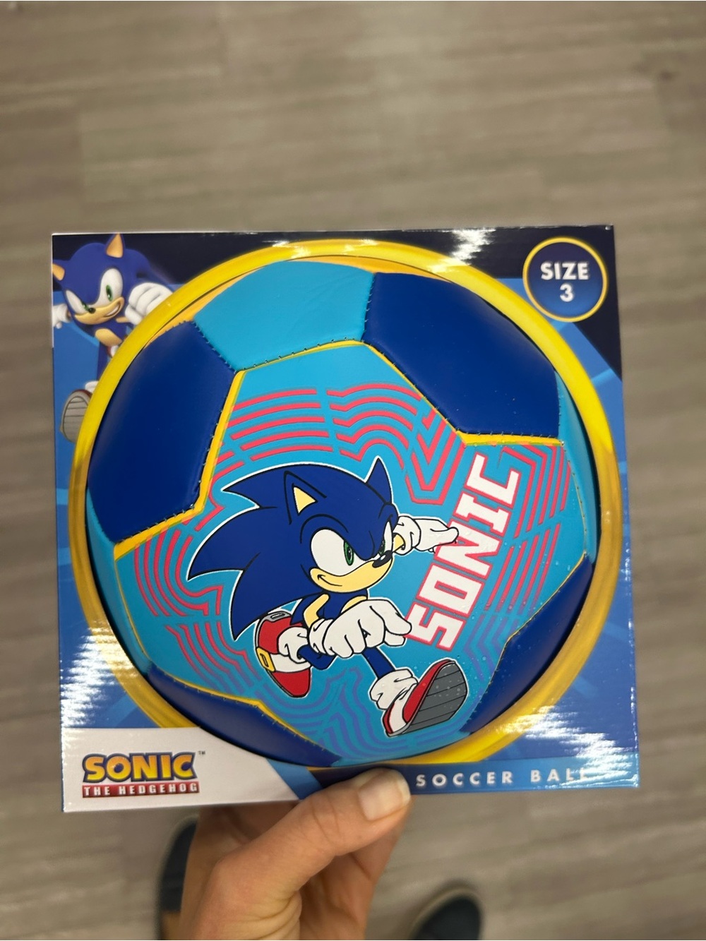 Sonic The Hedgehog Blue Kids Soccer Ball - Size 3